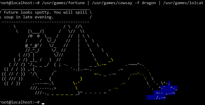 cowsay and lolcat – more Ubuntu shell commands